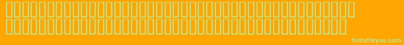 フォントLinotypeAfrikaOne – オレンジの背景に緑のフォント
