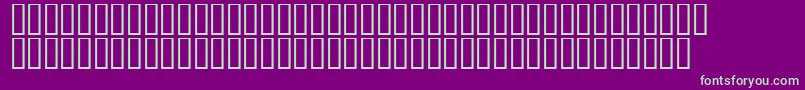 LinotypeAfrikaOne-fontti – vihreät fontit violetilla taustalla
