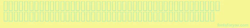 LinotypeAfrikaOne-fontti – vihreät fontit keltaisella taustalla