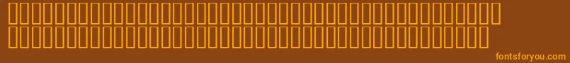 フォントLinotypeAfrikaOne – オレンジ色の文字が茶色の背景にあります。