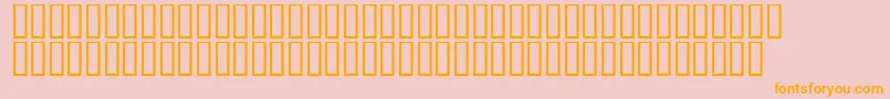 Fonte LinotypeAfrikaOne – fontes laranjas em um fundo rosa