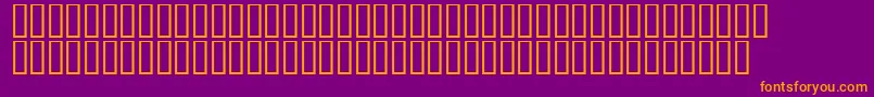 フォントLinotypeAfrikaOne – 紫色の背景にオレンジのフォント