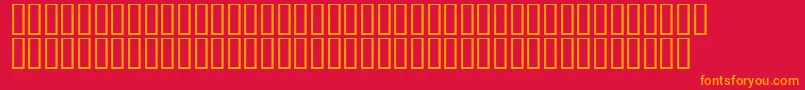 フォントLinotypeAfrikaOne – 赤い背景にオレンジの文字
