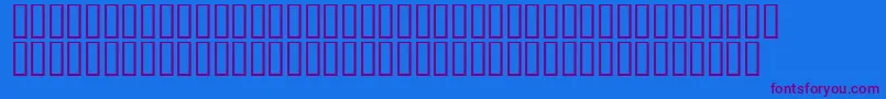 Czcionka LinotypeAfrikaOne – fioletowe czcionki na niebieskim tle