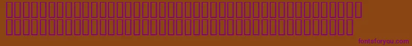 Czcionka LinotypeAfrikaOne – fioletowe czcionki na brązowym tle