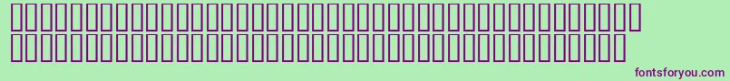 Шрифт LinotypeAfrikaOne – фиолетовые шрифты на зелёном фоне