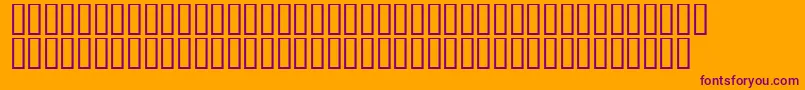フォントLinotypeAfrikaOne – オレンジの背景に紫のフォント