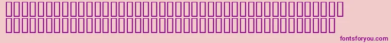 フォントLinotypeAfrikaOne – ピンクの背景に紫のフォント