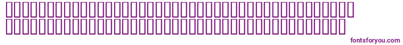 Czcionka LinotypeAfrikaOne – fioletowe czcionki na białym tle