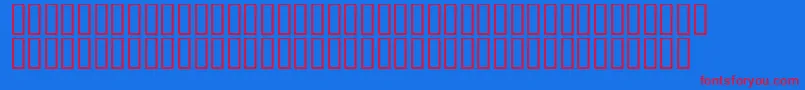 LinotypeAfrikaOne-fontti – punaiset fontit sinisellä taustalla