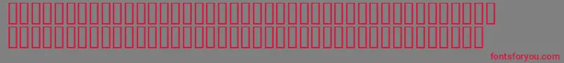 Czcionka LinotypeAfrikaOne – czerwone czcionki na szarym tle