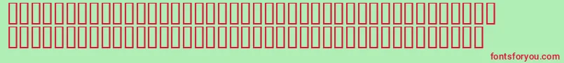 フォントLinotypeAfrikaOne – 赤い文字の緑の背景