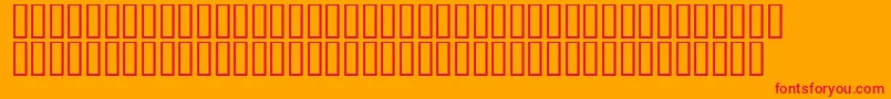 Czcionka LinotypeAfrikaOne – czerwone czcionki na pomarańczowym tle