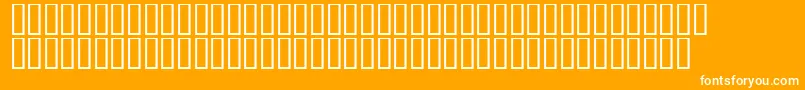 LinotypeAfrikaOne-fontti – valkoiset fontit oranssilla taustalla