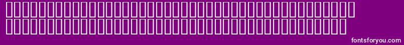 Czcionka LinotypeAfrikaOne – białe czcionki na fioletowym tle