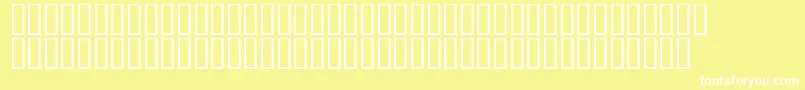 LinotypeAfrikaOne-fontti – valkoiset fontit keltaisella taustalla