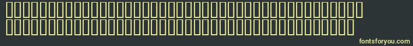 LinotypeAfrikaOne-fontti – keltaiset fontit mustalla taustalla