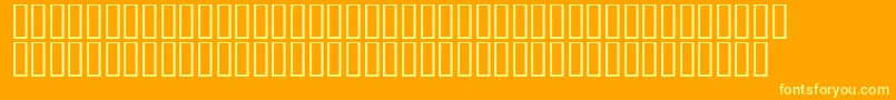 Fonte LinotypeAfrikaOne – fontes amarelas em um fundo laranja