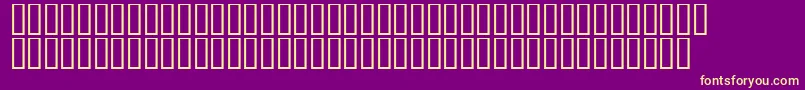 LinotypeAfrikaOne-fontti – keltaiset fontit violetilla taustalla