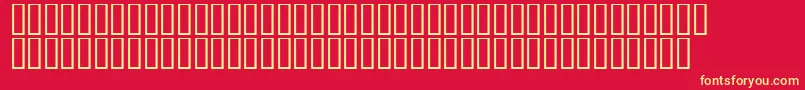 フォントLinotypeAfrikaOne – 黄色の文字、赤い背景