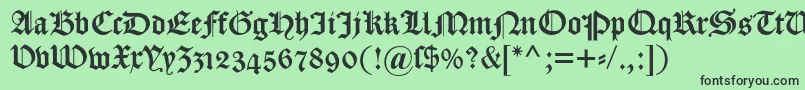 Dscaslongotischosf Font – Black Fonts on Green Background