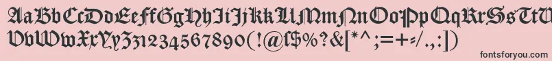 Dscaslongotischosf Font – Black Fonts on Pink Background