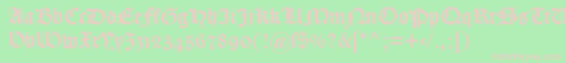 Dscaslongotischosf Font – Pink Fonts on Green Background