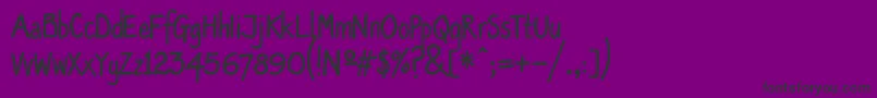 フォントOldscript – 紫の背景に黒い文字