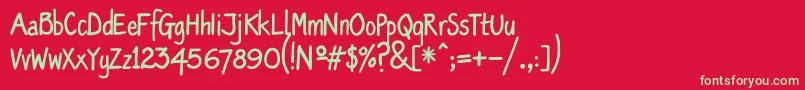 Oldscript Font – Green Fonts on Red Background