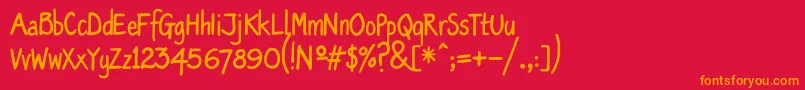 Oldscript Font – Orange Fonts on Red Background
