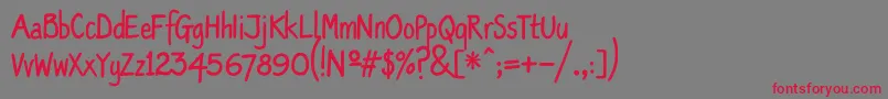 フォントOldscript – 赤い文字の灰色の背景