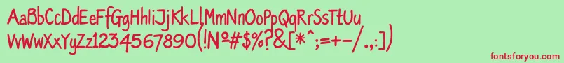 Oldscript Font – Red Fonts on Green Background