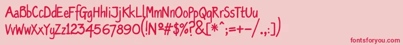 Oldscript Font – Red Fonts on Pink Background