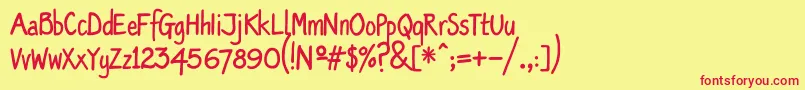 Oldscript Font – Red Fonts on Yellow Background