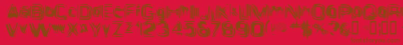 AstigamaTizm Font – Brown Fonts on Red Background