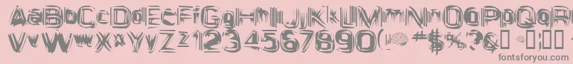AstigamaTizm Font – Gray Fonts on Pink Background