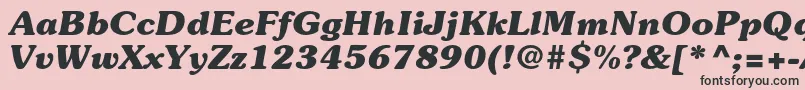 SouvenirstdBolditalic Font – Black Fonts on Pink Background