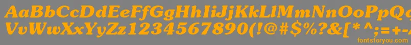 SouvenirstdBolditalic Font – Orange Fonts on Gray Background