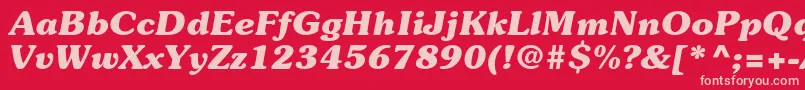 SouvenirstdBolditalic Font – Pink Fonts on Red Background