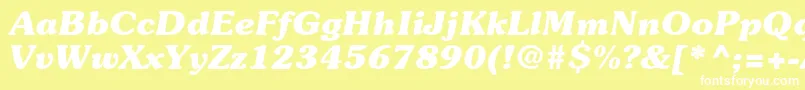 SouvenirstdBolditalic Font – White Fonts on Yellow Background