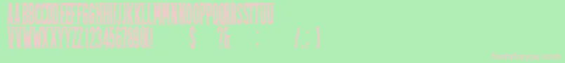 Friztonregular Font – Pink Fonts on Green Background