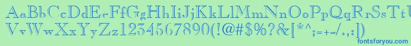 Casperopenface Font – Blue Fonts on Green Background