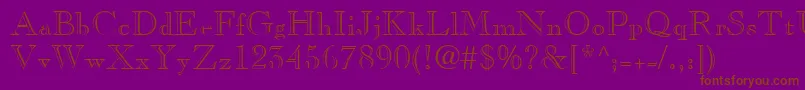 Casperopenface Font – Brown Fonts on Purple Background