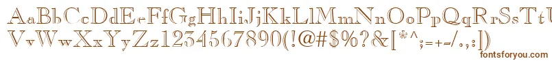 Casperopenface-fontti – ruskeat fontit valkoisella taustalla