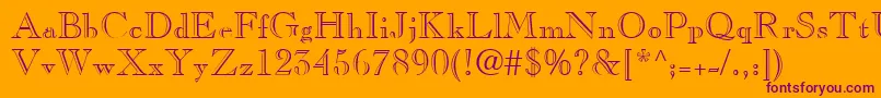 Casperopenface Font – Purple Fonts on Orange Background