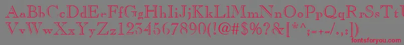 Casperopenface Font – Red Fonts on Gray Background