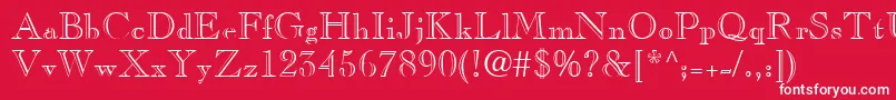 Casperopenface Font – White Fonts on Red Background