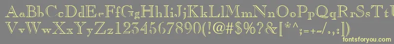 Шрифт Casperopenface – жёлтые шрифты на сером фоне