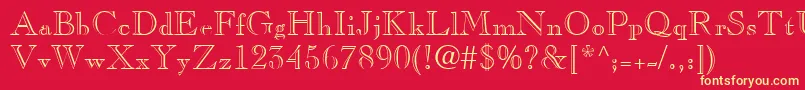 Casperopenface Font – Yellow Fonts on Red Background
