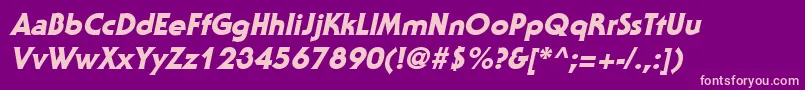 フォントStaidGothicHeavyItalic – 紫の背景にピンクのフォント